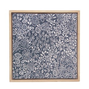 VIP Wood 15 in. Blue Floral Canvas Wall Frame - 1 of 2