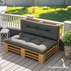 Outsunny 2 Seater Pallet Cushions Outdoor 3.9 in. Thick Replacement Cushions with Tufted Design for Garden, Patio - 3 of 4