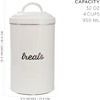 AuldHome Design Enamelware Dog Treat Jar, Modern Farmhouse Pet Treats Container - 3 of 4