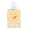 Hudson Baby Infant Unisex Hooded Towel and Five Washcloths, Yellow Duck, One Size - 2 of 2