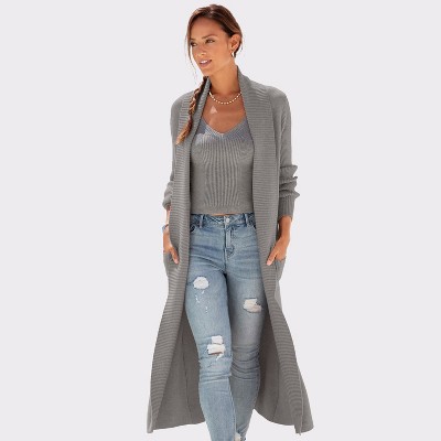 Women's Long Knit Cardigan - LASCANA