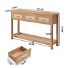 Resenkos Console Desk Table, Console Table, Entryway Table, Side Table, Display Table,Console Table with Rattan 3 Drawers, 2 Tier Long Behind Couch - 4 of 4