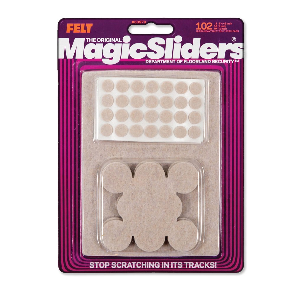 Magic Sliders 102ct HD Self-Stick Adhesive Pads - Oatmeal