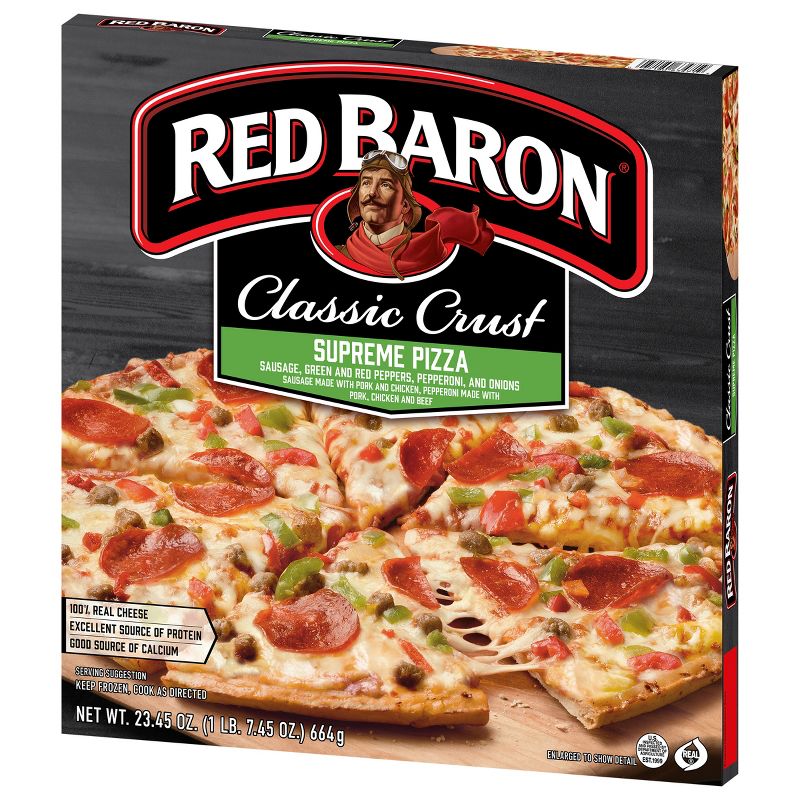 Red Baron Frozen Pizza Classic Crust Supreme - 23.45oz, 3 of 12