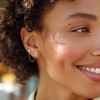 Ross-Simons 0.40 ct. t.w. White Topaz Moon and Star Double-Piercing Earrings in 18kt Gold Over Sterling - 2 of 3