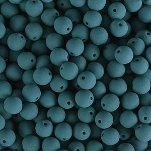 John Bead 90pcs Czech Glass 6mm White Alabaster Velvet Dark Teal Blue Round Bead Strands - 1 of 4