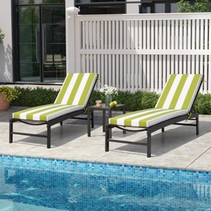 Crestlive Products Patio Outdoor Chaise Lounge Cushion 2 PC - 1 of 4