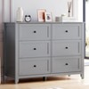 coucheta 6 Drawers Dresser for Bedroom, Set of 2 Farmhouse Wood Chest of Drawers for Clothes, Storage Dressers Organizer with Handles & Deep Drawers - 3 of 4