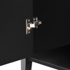 Vynxaria Three-Door Storage Cabinet with Metal Handles for Corridors, Entrances, Living Rooms, and Studies. - 4 of 4