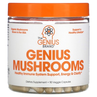The Genius Brand Genius Mushrooms, 90 Veggie Capsules