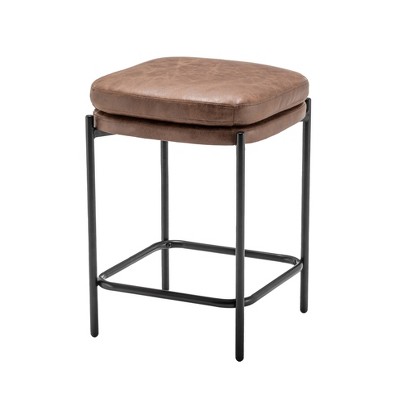 Modern Square Counter Height Barstool - WOVENBYRD