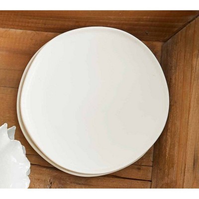 Set of 4 White Porcelain Appetizer Plates