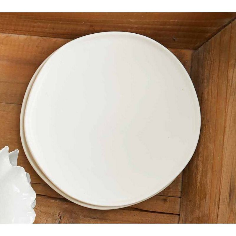 Set of 4 Nature&#39;s Table Appetizer Dinner Plates White - Rosanna, 3 of 5
