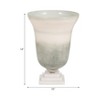 Glass Vase with Marble Base - Handcrafted Metal & Glass Decorative Accent, Elegant Glam Design for Home, Office, Bedroom, or Living Room - 2 of 4