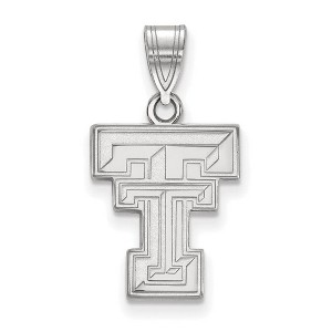 Black Bow Jewelry 14k White Gold Texas Tech Red Raiders NCAA Medium Pendant - 1 of 3
