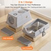 Stainless Steel Litter Box with Lid, X Large Litter Box for Cats, Enclosed Removable Metal Litter Boxes with High Sided & Scoop, Dog Proof - 3 of 4