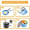 105-Piece Kitchen BBQ Camping Playset – Pretend Cookware, Utensils, Veggies Play Food - 4 of 4