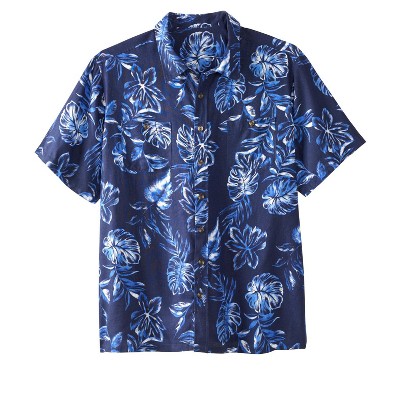 KingSize Men's Big & Tall Short-Sleeve Linen Shirt