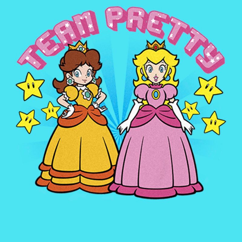 Girl's Nintendo Team Pretty Princess Crop T-Shirt, 2 of 4