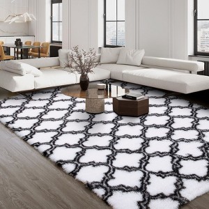 Modern Shag Area Rug Non Slip Fluffy Shaggy Rug Ultra-Soft Living Room Rug Indoor Plush Floor Carpet High Pile Non Shedding Furry Rug for Bedroom - 1 of 4