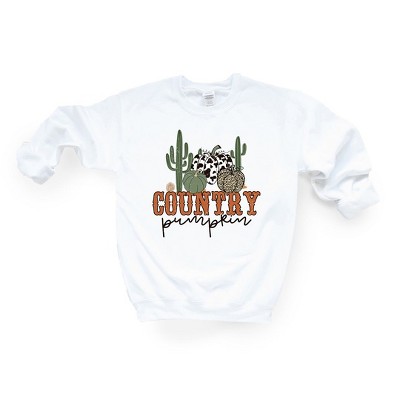 Simply Sage Market Women's Graphic Sweatshirt Country Pumpkin Cactus