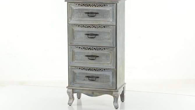 Vintage Metal Cabinet Gray - Olivia &#38; May, 2 of 9, play video