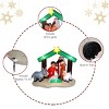 Syemin Inflatable Holiday Decorations 6ft Christmas Inflatable Decoration Inflatable Nativity Garden Jesus Decoration, Green, 78.74"*37.4"*65.35" - 3 of 4