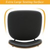 Bekrvio 26" Swivel Counter Height Bar Stools - Upholstered Faux Leather with Back, Bent Wood Legs, Mid Century Modern Kitchen Island Counter Stools - 4 of 4