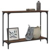 vidaXL Console Table Brown Oak 39.8 in.x12 in.x29.5 in. Engineered Wood - 3 of 4