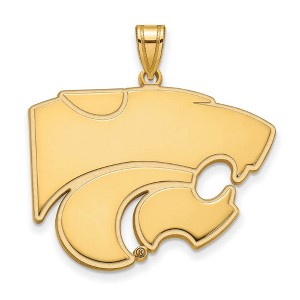 Black Bow Jewelry 10k Yellow Gold Kansas State Wildcats NCAA Extra Large Pendant - 1 of 4