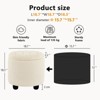 NicBex Button Tufted Round Storage Ottoman,Small Upholstered Footstool with Removable Lid,Storage Bench for Bedroom,Living Room,Vanity - 4 of 4