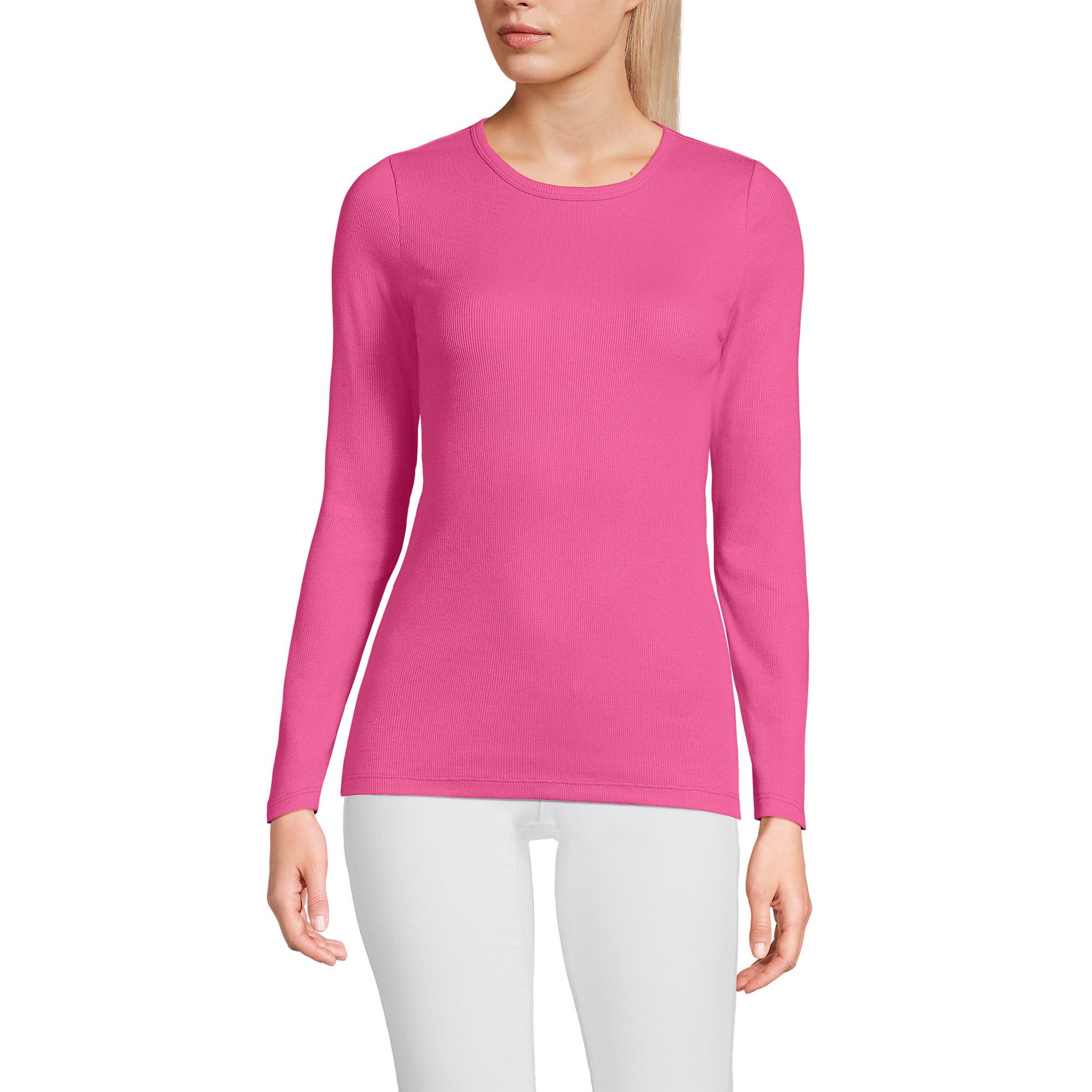 Lands' End Women's Cotton Rib T-shirt