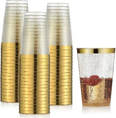 Gold Plastic Cups 12oz 50ct