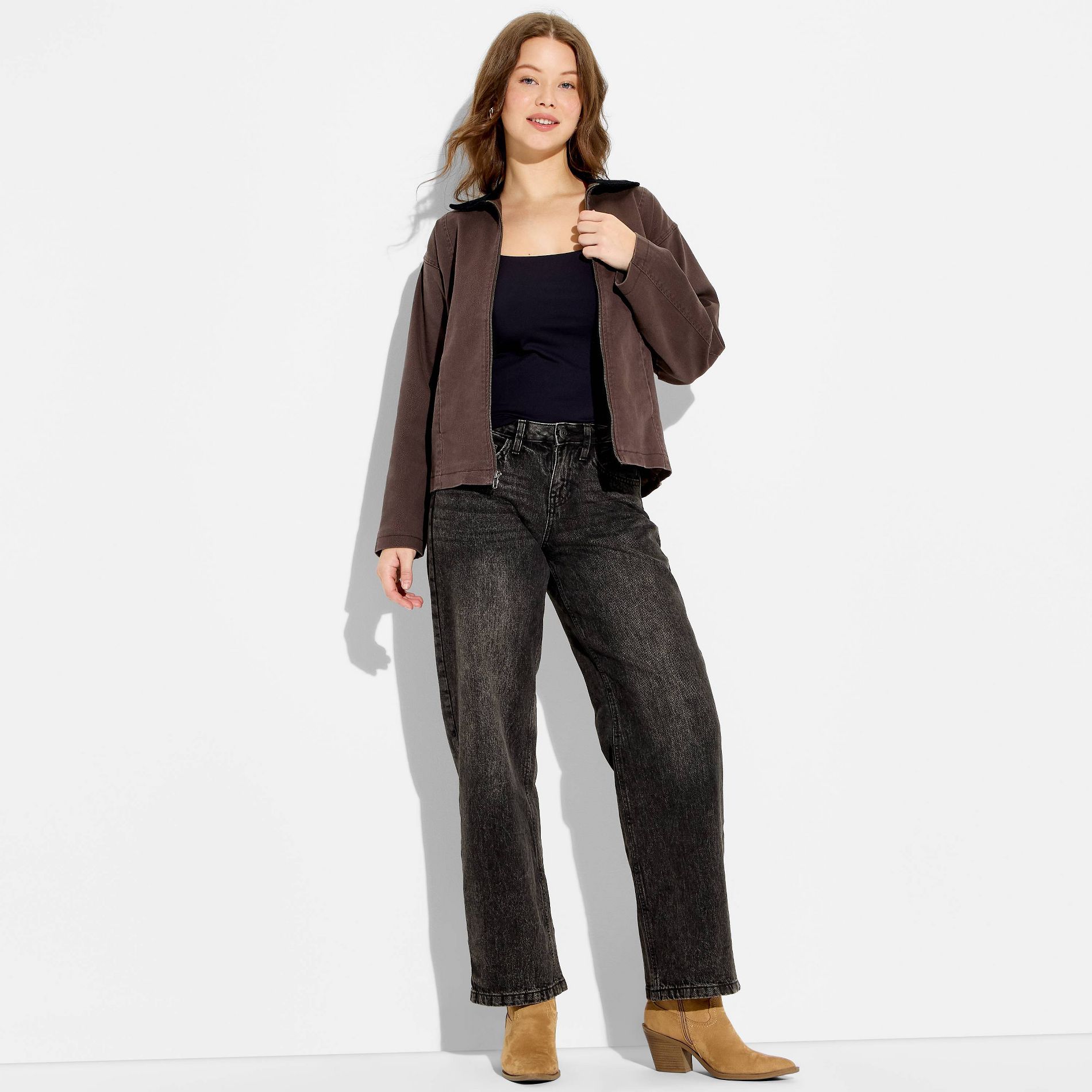 Women's Low-Rise Straight Curvy Fit Jeans - Wild Fable™