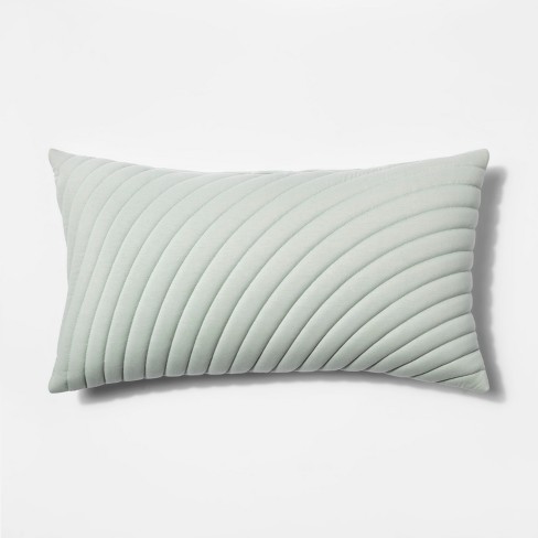 Quilted Jersey Oversize Lumbar Throw Pillow Light Green Project