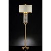 62.25" Traditional Metal Floor Lamp with Crystal Accents White - Ore International: Standing Lamp with Linen Shade - image 2 of 4