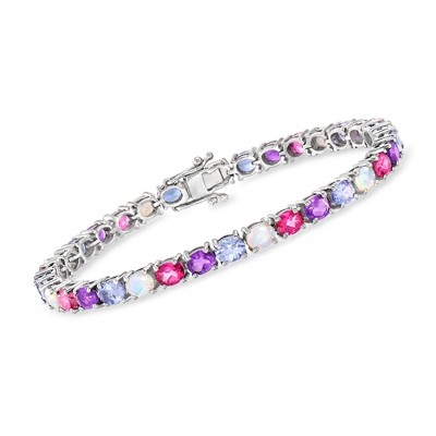 Ross-Simons 7.20 ct. t.w. Multi-Gemstone Tennis Bracelet in Sterling Silver