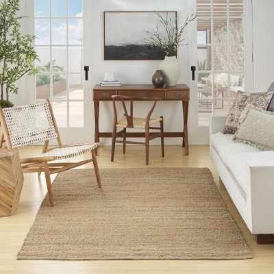 Hand-Woven Natural Jute Rectangular Rug 4' x 6'
