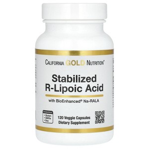 California Gold Nutrition Stabilized R-Lipoic Acid with Bio-Enhanced® Na-RALA and Biotin, 120 Veggie Capsules - 1 of 4