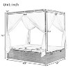 Erin PE Rattan Patio Daybed with Curtains, Metal Frame Outdoor Furniture with Adjustable Seat, Tanning Near Me - Maison Boucle - 4 of 4