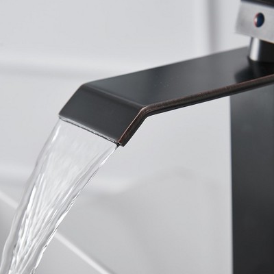 Oil-Rubbed Bronze Tall Vessel Sink Faucet with Drain Assembly