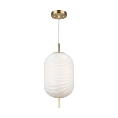 Artcraft Lighting Vita 1 - Light Pendant in  White/Brass
