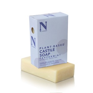 Dr. Natural Castile Bar Soap - Multipurpose Soap Bar with Anti-Acne Properties - For Face, Body, Hair - Sensitive Skin Body Wash - Peppermint - 5 oz - 1 of 4