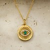 Ross-Simons Turquoise and .10 ct. t.w. White Topaz Evil Eye Pendant Necklace in 18kt Gold Over Sterling Size 18 - 3 of 4