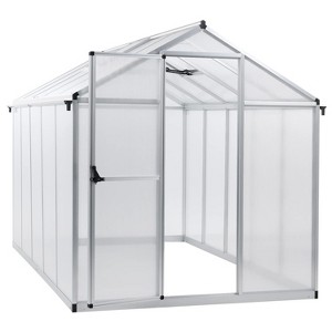 Aoodor Walk-in Greenhouse Polycarbonate Panel Hobby Greenhouses with Aluminum Frame Heavy Duty with 1 Vent Window & Lockable Door - 1 of 4