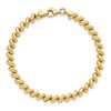 Black Bow Jewelry 5mm 14k Yellow Gold San Marco Diagonal Link Chain Bracelet, 7 Inch - 4 of 4