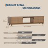 70in Long TV Stand, Fluted Mid Century Modern TV Console Center with Storage Cabinet Up to 80 Inches TV - 2 of 4