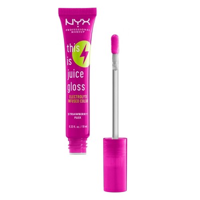 Nyx Professional Makeup This Is Juice Lip Gloss - Infused With Electrolytes  - Strawberry - 0.33 Fl Oz : Target