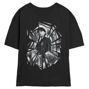 Juniors Wednesday Broken Glass Icon T Shirt - 1 of 2