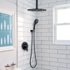 WOWOW 8-spray 12 in. Dual Shower Head Shower Head Shower Faucet in Matte Black - 2 of 4